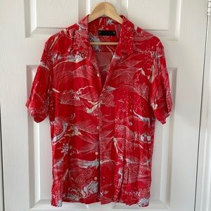 AllSaints Printed Camp Shirt